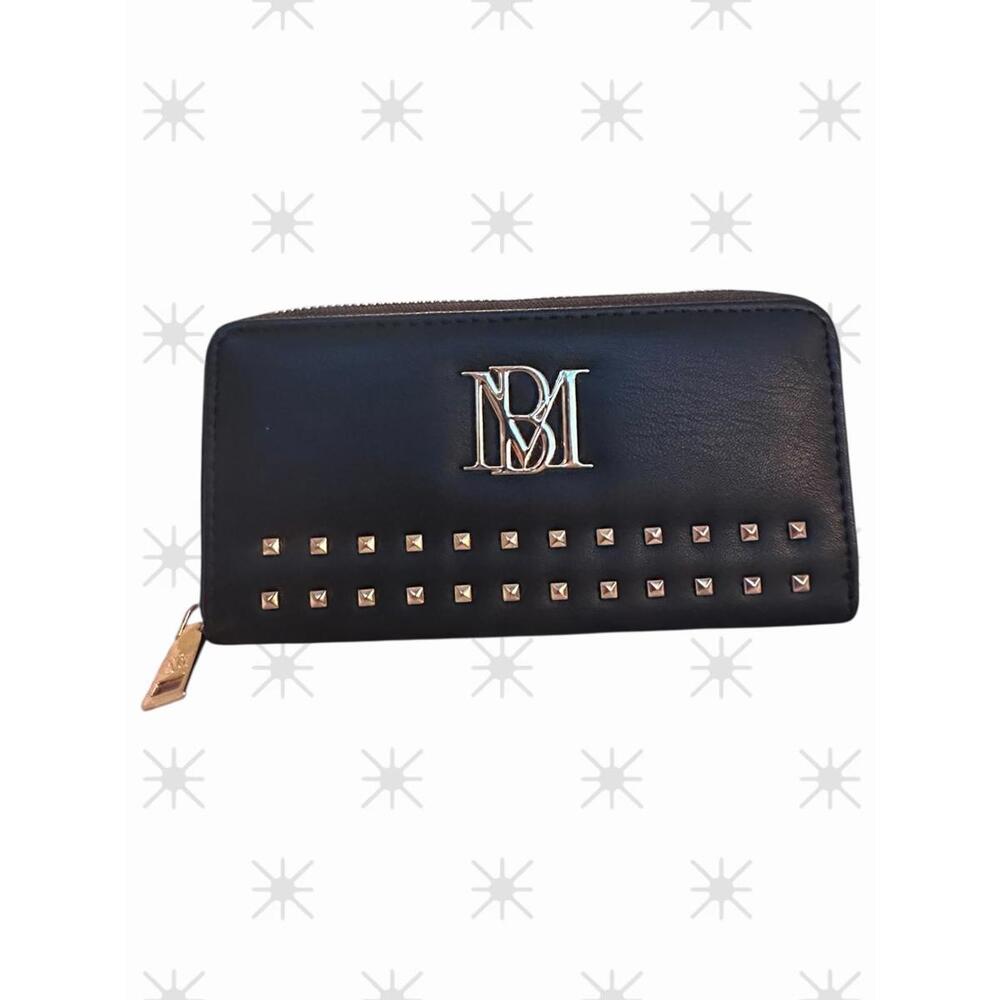 Badgley Mischka Vegan Leather Wallet with Gold Studs NWT